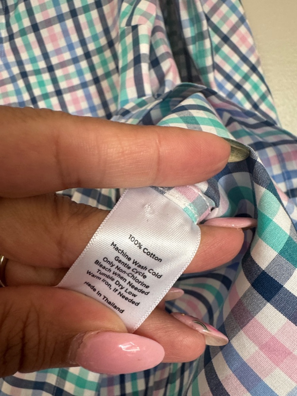 🔥Talbots Multi-Color Plaid Ruffle V-Neck Blouse - Picture 5 of 6